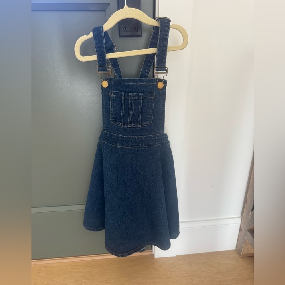 Denim Kids Overalls Skirt